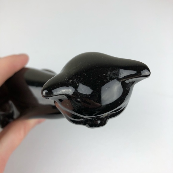 VTG Set of 2 MCM 6" Tall Black Cat Figurines Moder - Picture 10 of 10